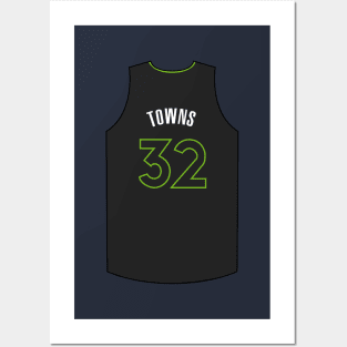 Karl-Anthony Towns Minnesota Jersey Qiangy Posters and Art